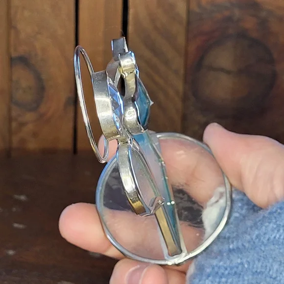 Blue and Silver Stained Glass Angel Figurine - Picture 10 of 10